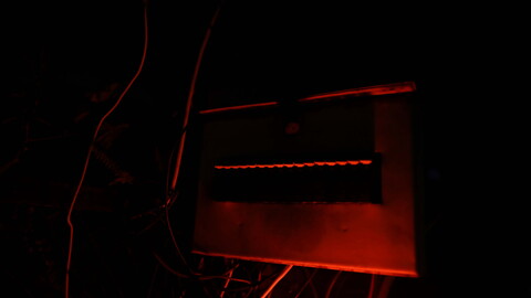 Beirut in darkness; a generator's switch/circuit board. Beirut, Lebanon. August 28, 2020. (Marwan Tahtah/The Public Source)