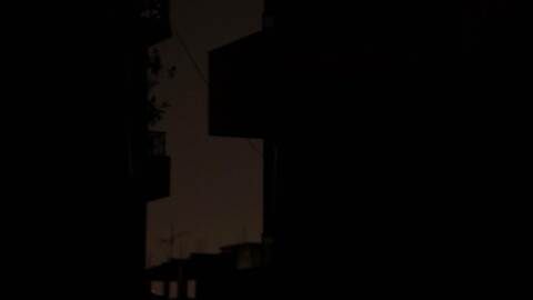 Beirut in darkness; a dark building. Beirut, Lebanon. August 28, 2020. (Marwan Tahtah/The Public Source)