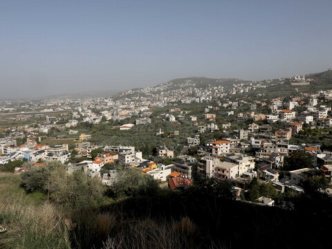 Overview from the top of a hill of the Miniara town in Akkar.