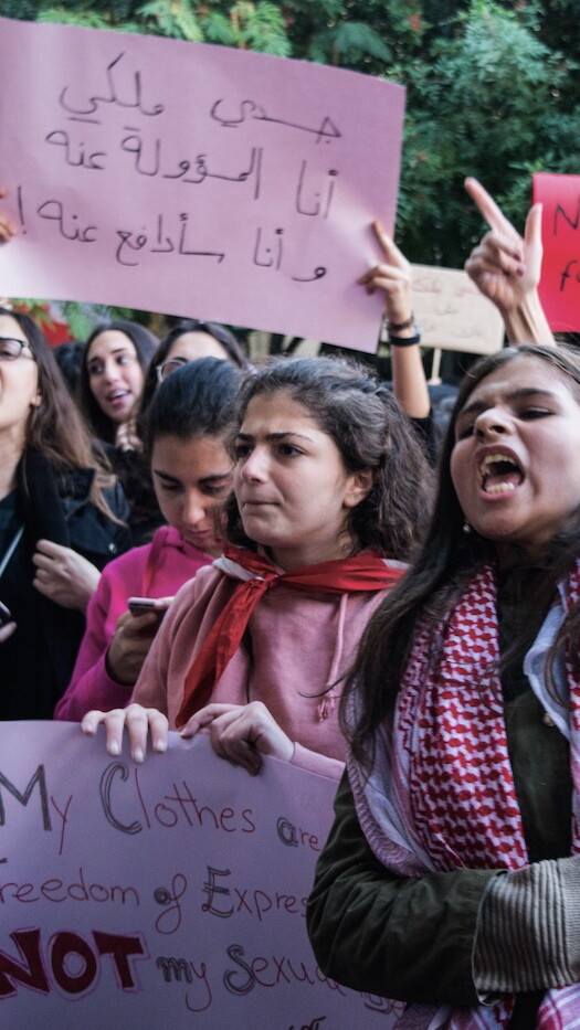 Hundreds march in Beirut against sexual violence and harassment. December 7, 2019. (Eleonora Gatto/The Public Source)