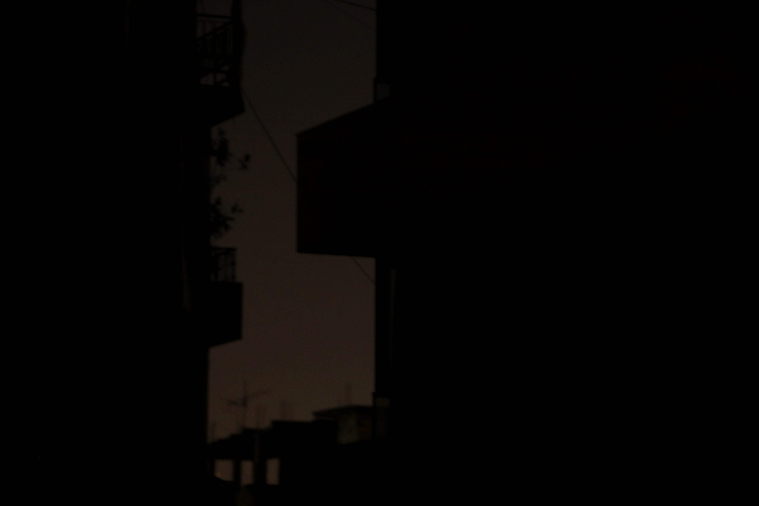 Beirut in darkness; a dark building. Beirut, Lebanon. August 28, 2020. (Marwan Tahtah/The Public Source)