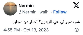 A screenshot of Nermin's post on X.