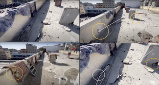 Images showing a damaged roof in a school buildings
