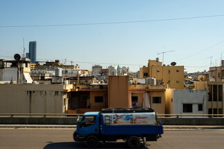 Water truck crosses the Yerevan bridge