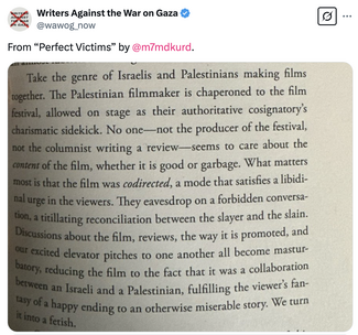 Screenshot of a passage from Mohammed el-Kurd's book "Perfect Victims."
