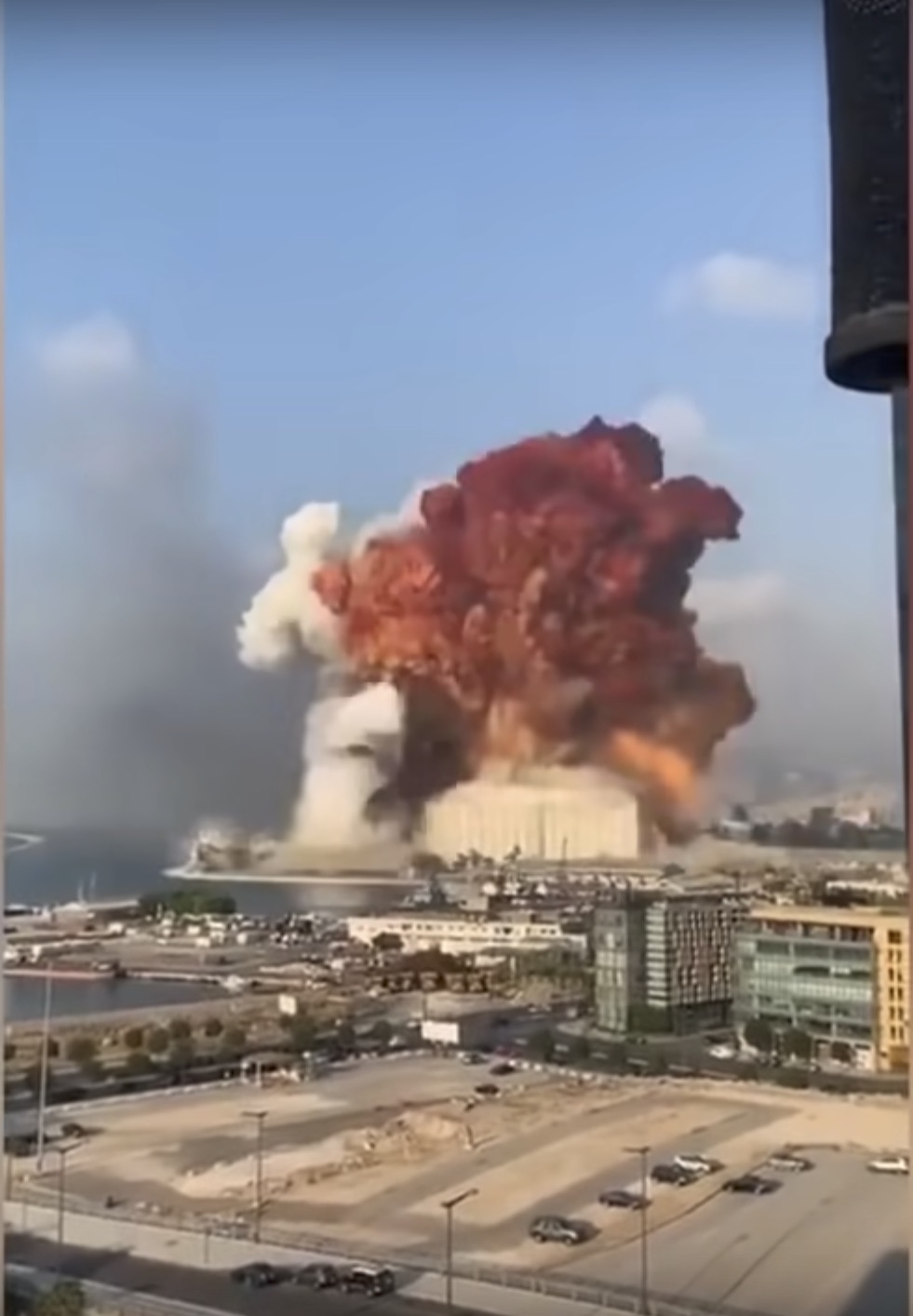 Screenshot Beirut Port blast