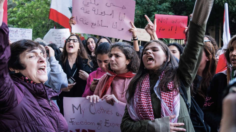 Hundreds march in Beirut against sexual violence and harassment. December 7, 2019. (Eleonora Gatto/The Public Source)